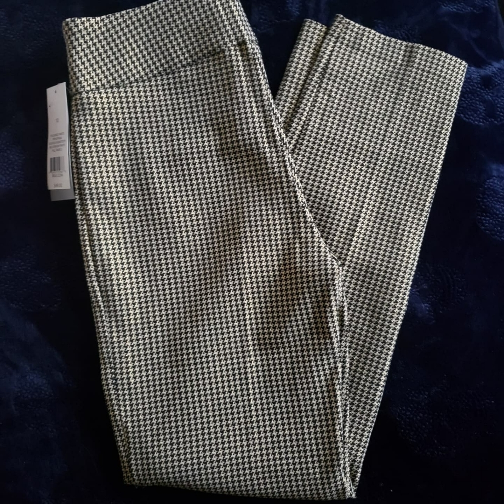 Houndstooth Gold and Black plaid pants